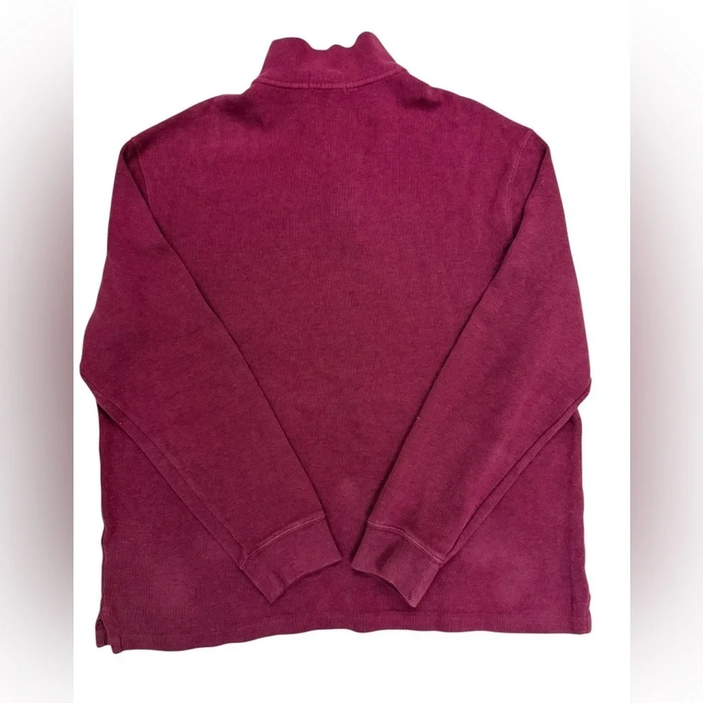 Polo Ralph Lauren Men's Maroon Zip-Up Sweater Size XL